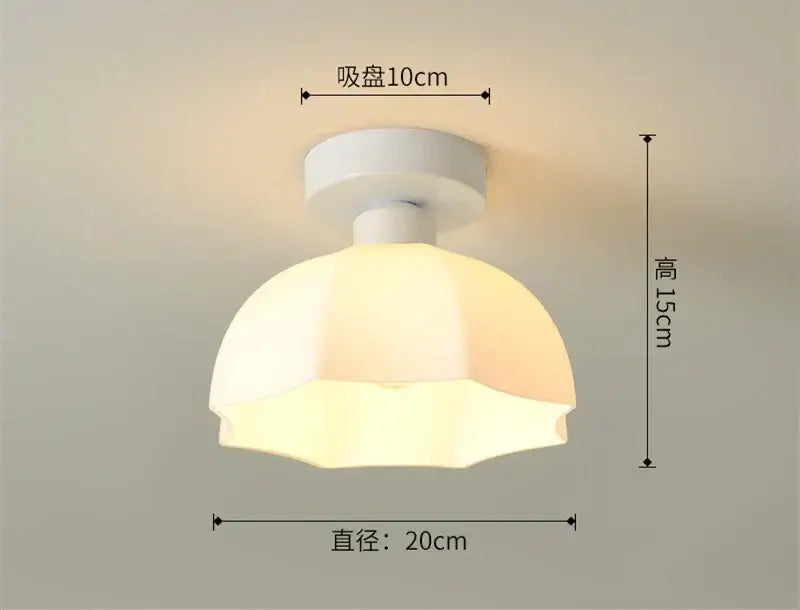 Modern ribbed ceramic glass chandelier white and brass living room light