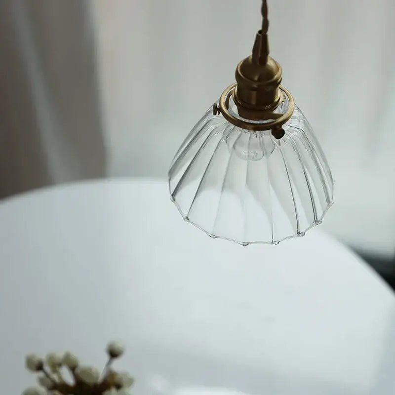 DecorBites™ Clear Glass Wire Pendant Light Fixture Nordic Modern Hanging Lamp