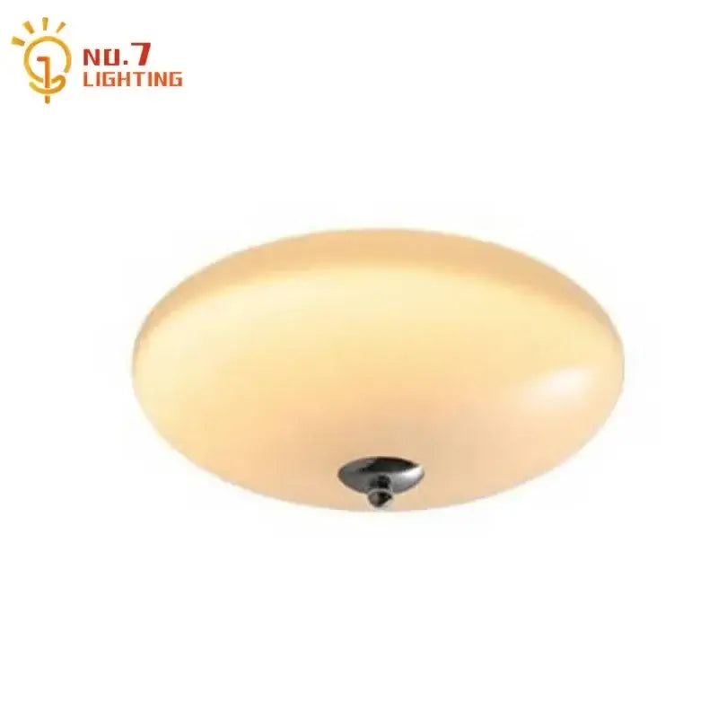 Modern ribbed cream glass round ceiling lights bedroom led lighting