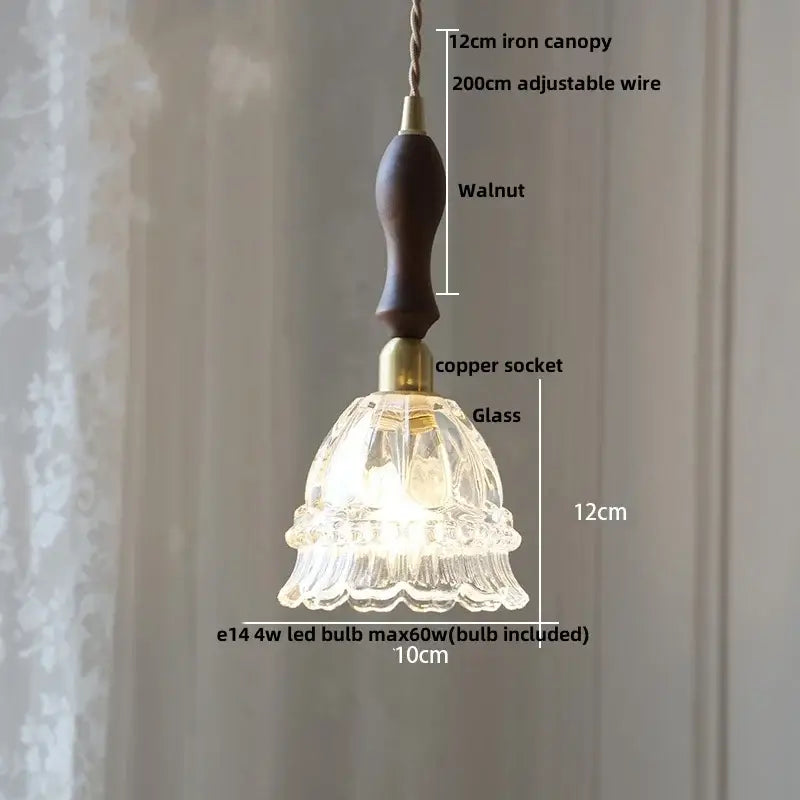 Modern ribbed glass brass led pendant light dining room