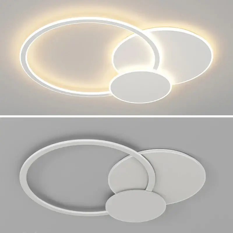 Modern ring led white ceiling light with remote control for living room