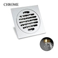 Modern rose gold brushed square floor drain bathroom slat design