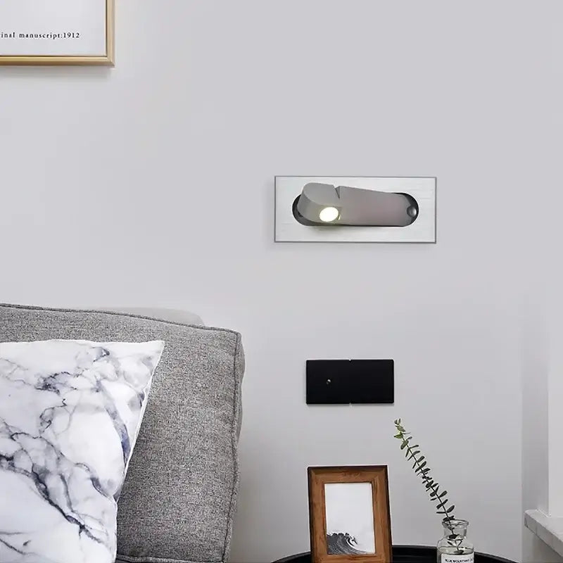 Modern rose gold & stainless steel led wall lamp bedroom reading light