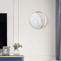 Modern round gold and white marble led wall sconce bedroom