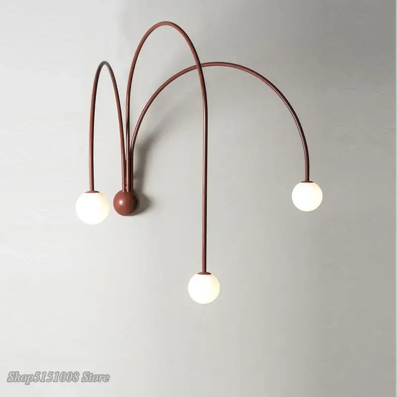 Modern rust decorbites branch glass wall lamps bedroom sconce