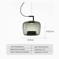 Modern sage green brokis glass pendant lamp dining room light