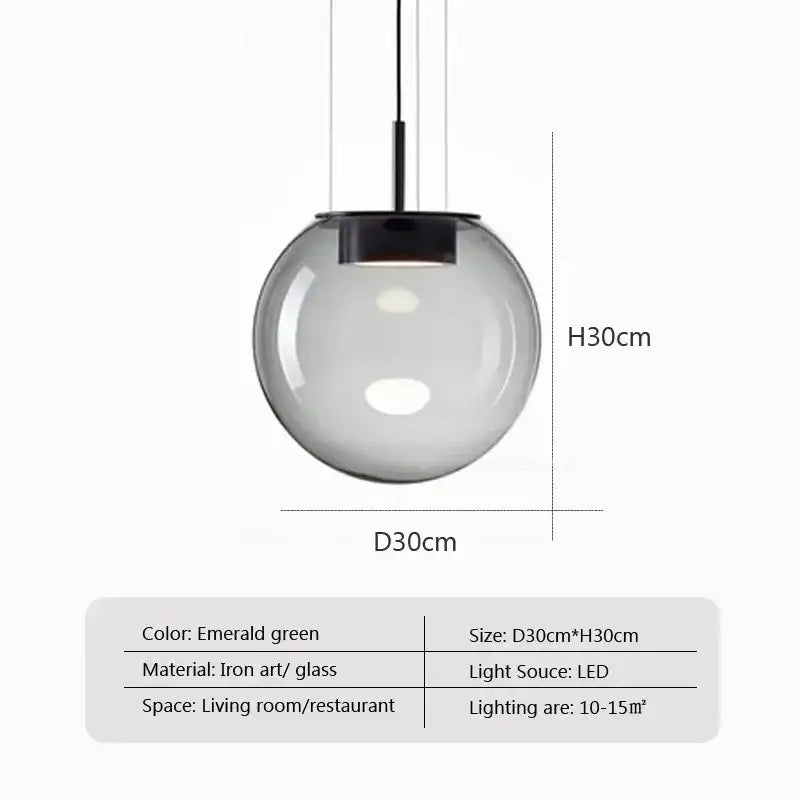 DecorBites™ Brokis Double Glass Pendant Lamp for Home Decor & Hospitality Spaces