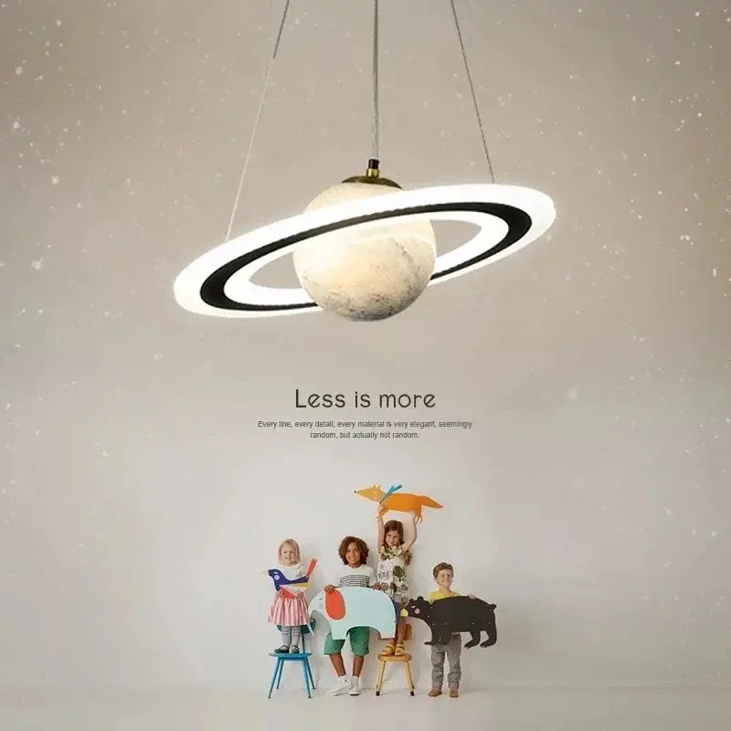 Modern saturn space star astronaut pendant lamp boys bedroom