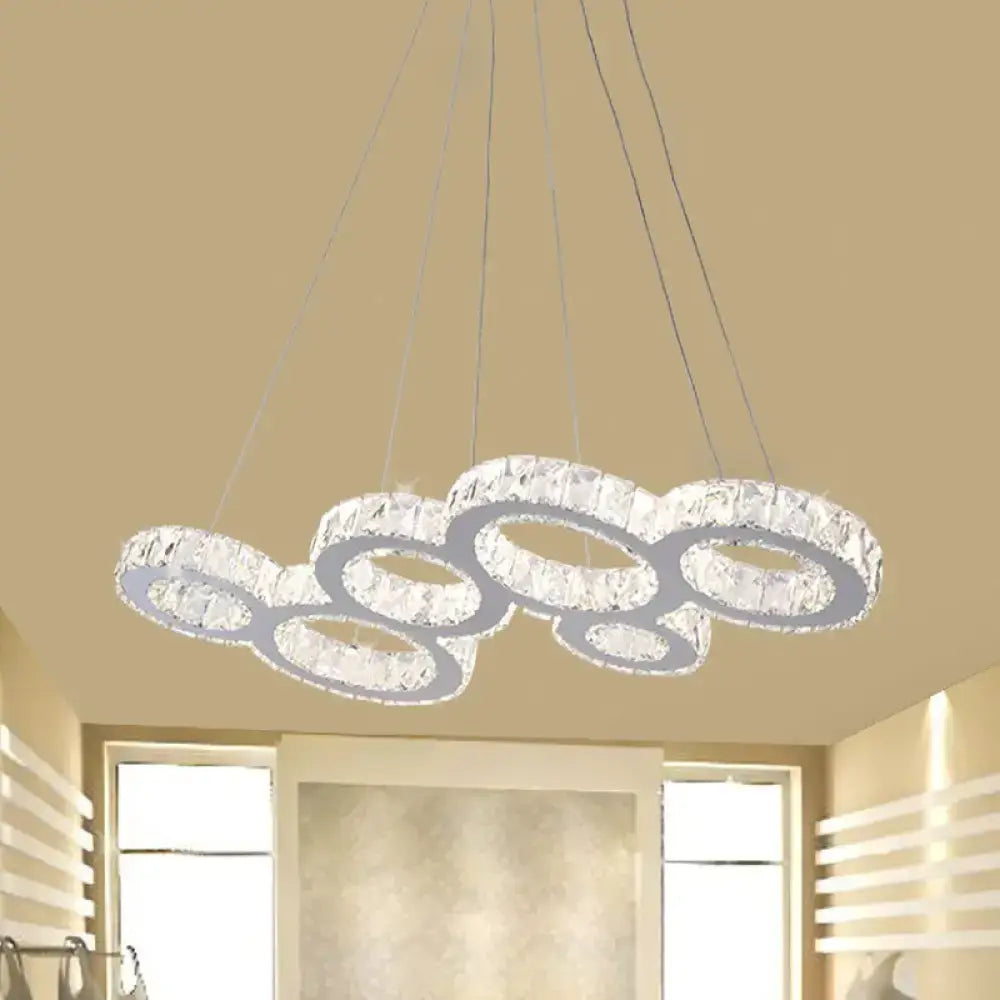 DecorBites™ Modern Bubble LED Pendant Lighting – Stainless Steel Crystal Hanging Light over Island