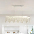 Modern silver crystal island pendant dining room chandelier
