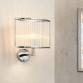 Modern silver finish crystal wall lamp for living room