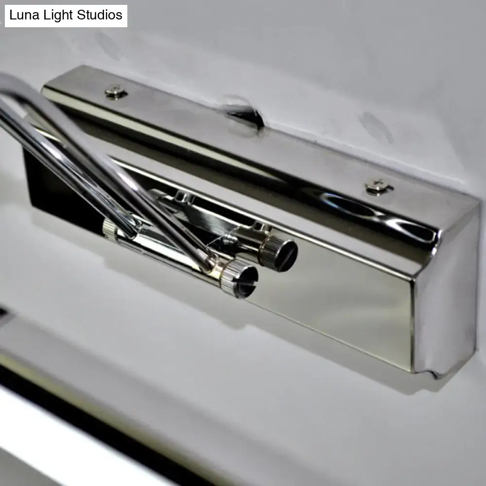 DecorBites™ Modern Silver Finish Linear Wall Mount LED Stainless Steel Vanity Lamp for Bedroom - 16"/23.5" Width