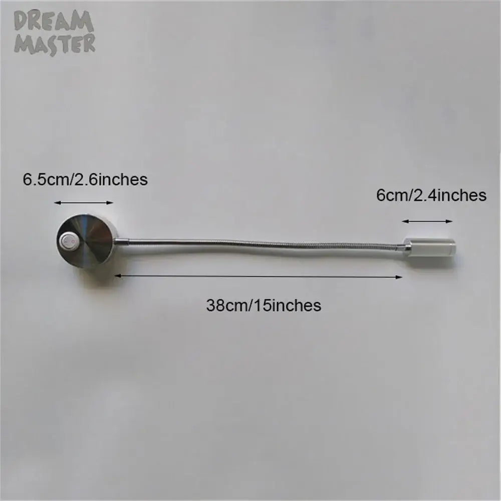 Modern silver flexible led wall lamp bedroom reading sconce