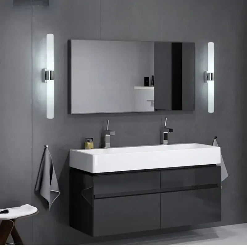 Modern silver gold & black led wall lamp bedroom sconce
