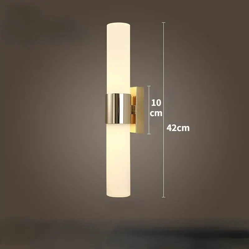 Modern silver gold & black led wall lamp bedroom sconce