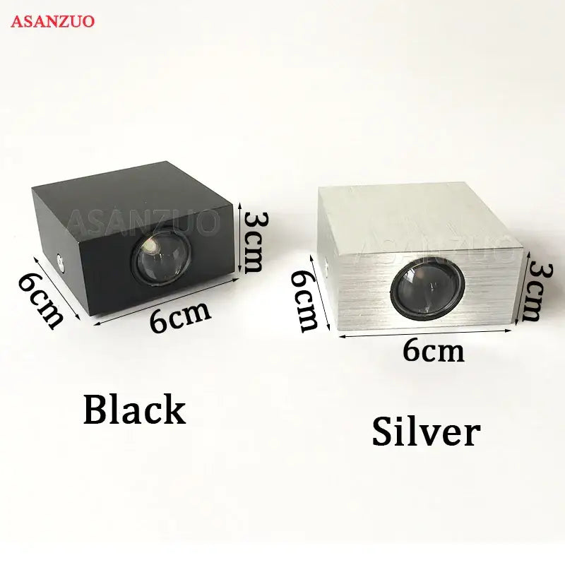 Modern silver square wall lamp – living room solar led light