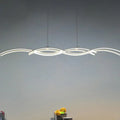DecorBites™ Acrylic LED Island Pendant Light in Warm/White - Silver Wave Suspended Fixture