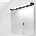 Modern slim led bathroom vanity light in black & white warm white
