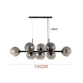 Modern smoked glass ball pendant lights for dining room