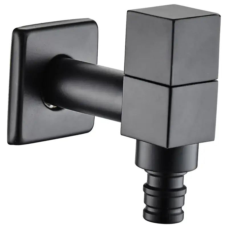 DecorBites™ Black Wall Mount Washing Machine Tap - Garden Outdoor Bathroom Water Faucet