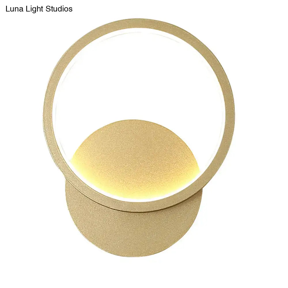 DecorBites™ Halo LED Wall Sconce Lighting - Minimalistic Acrylic Light in White for Living Room