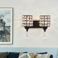 Modern style black crystal wall sconce bedroom 110v-120v light fixture