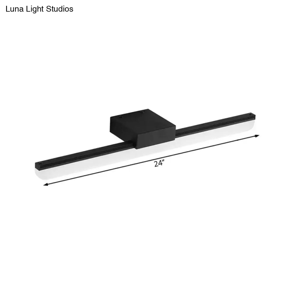 Modern style black & white led wall light bedroom linear sconce