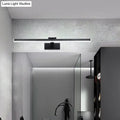 Modern style slender black led vanity light bathroom warm white glow