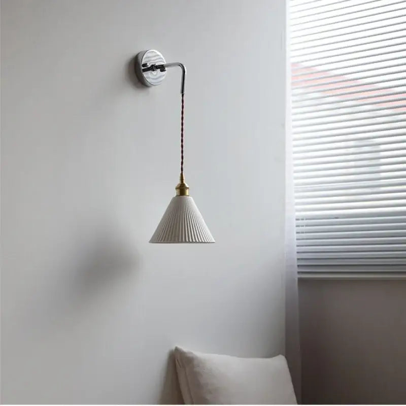 Modern sunset glass led wall sconce bedroom brass lamp