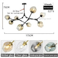 DecorBites™ Glass Bubble Branch Chandelier: Modern Hanging Ceiling Light Fixture