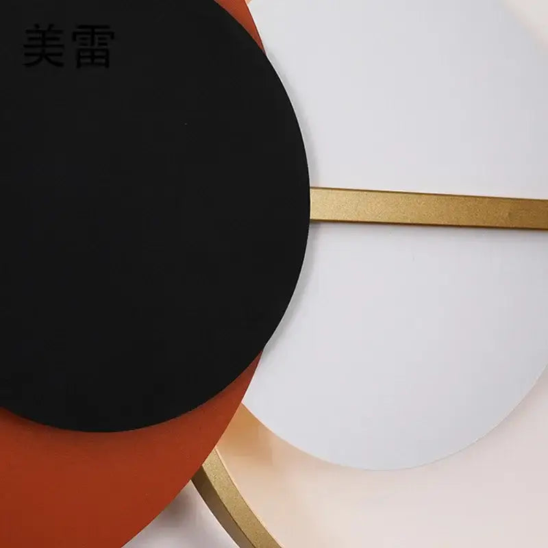 Modern terracotta and black decorbites circular wall lamp bedroom light