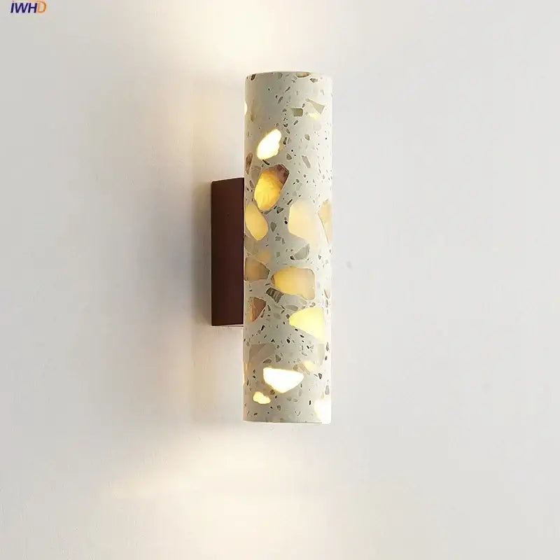 Modern terrazzo concrete led wall sconce bathroom light