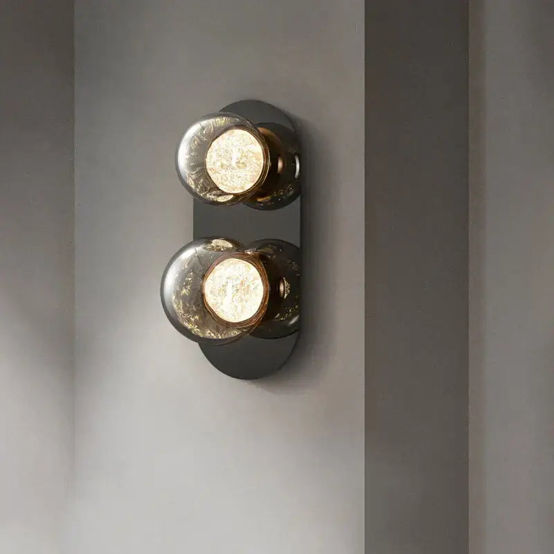 Modern textured glass ball sconce lamp for bedroom aisle decor