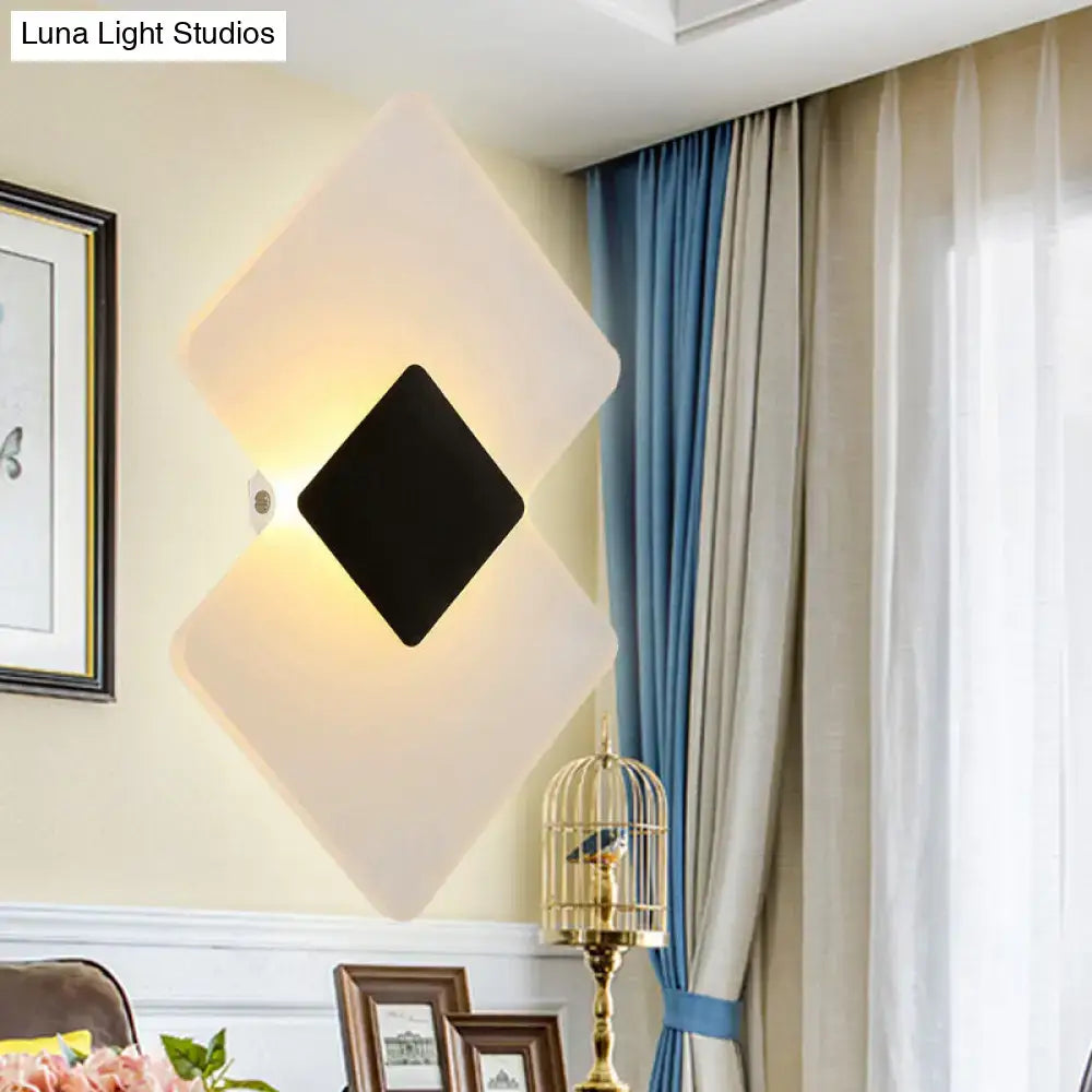 Modern textured silver & black led wall sconce bedroom direct wired