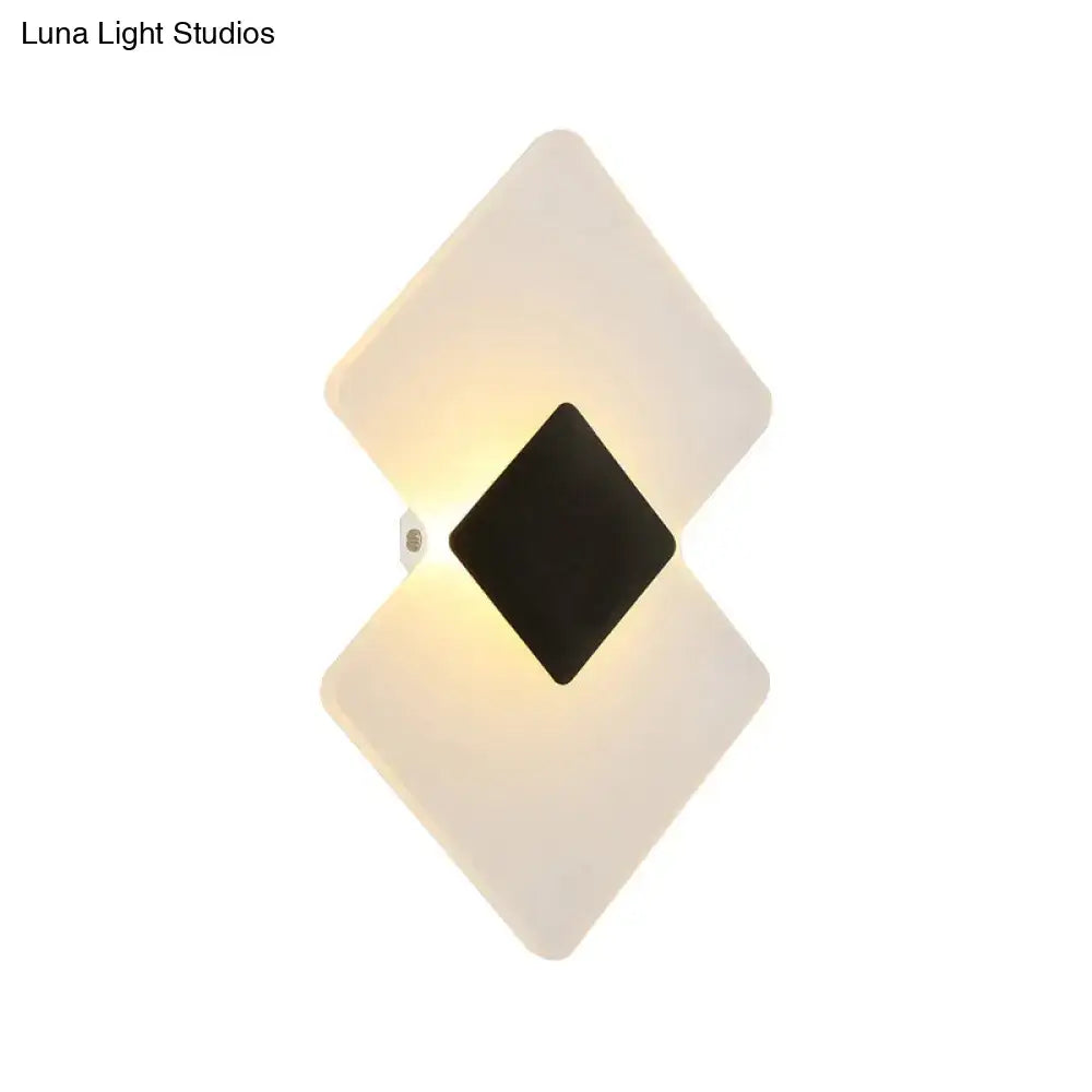 Modern textured silver & black led wall sconce bedroom direct wired