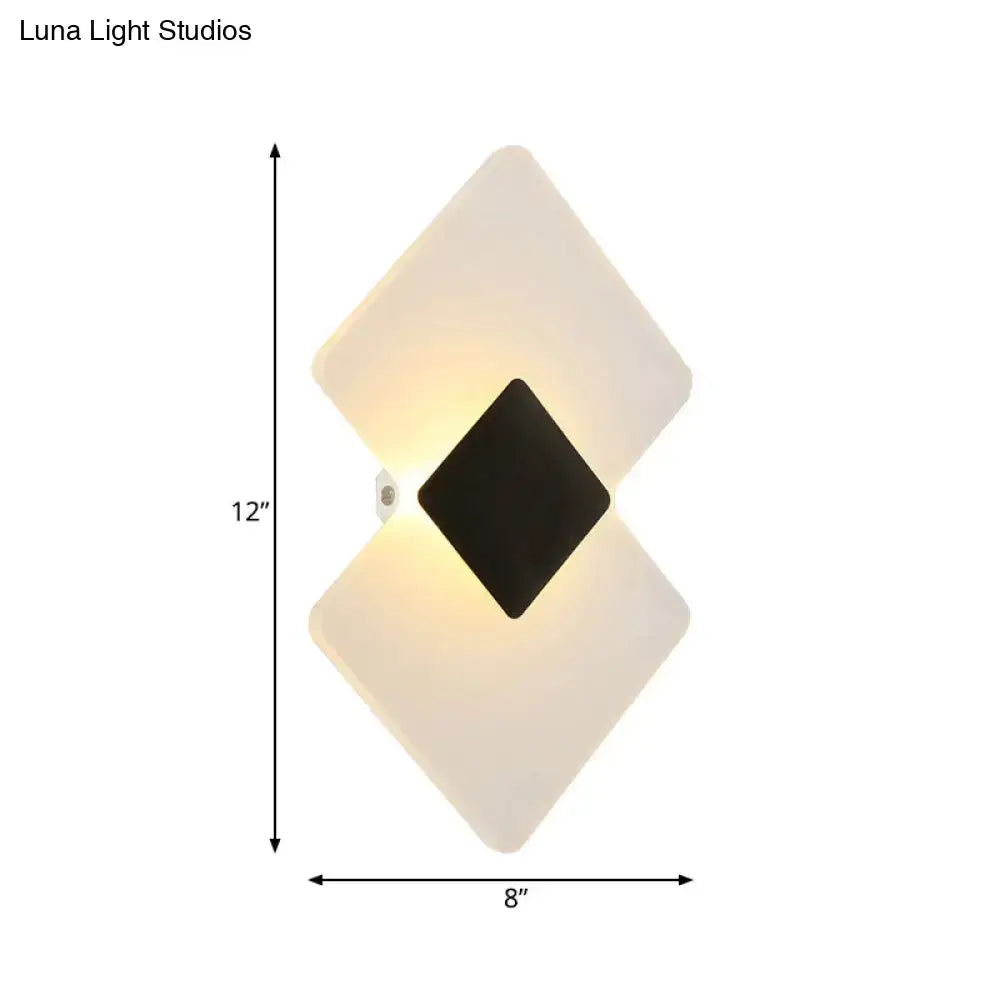 Modern textured silver & black led wall sconce bedroom direct wired