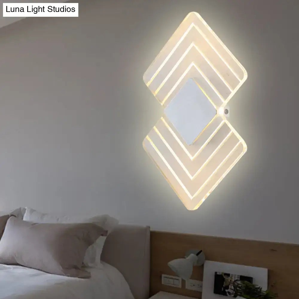 Modern textured silver & black led wall sconce bedroom direct wired