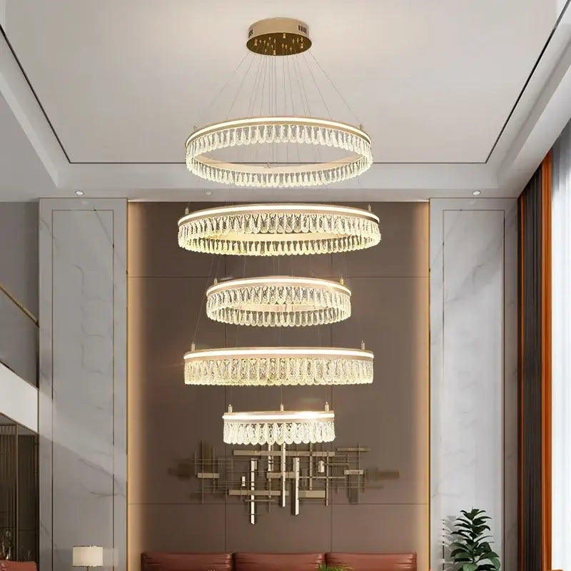 2024 DecorBites™ Modern Crystal LED Chandelier for Living & Dining Room Decor