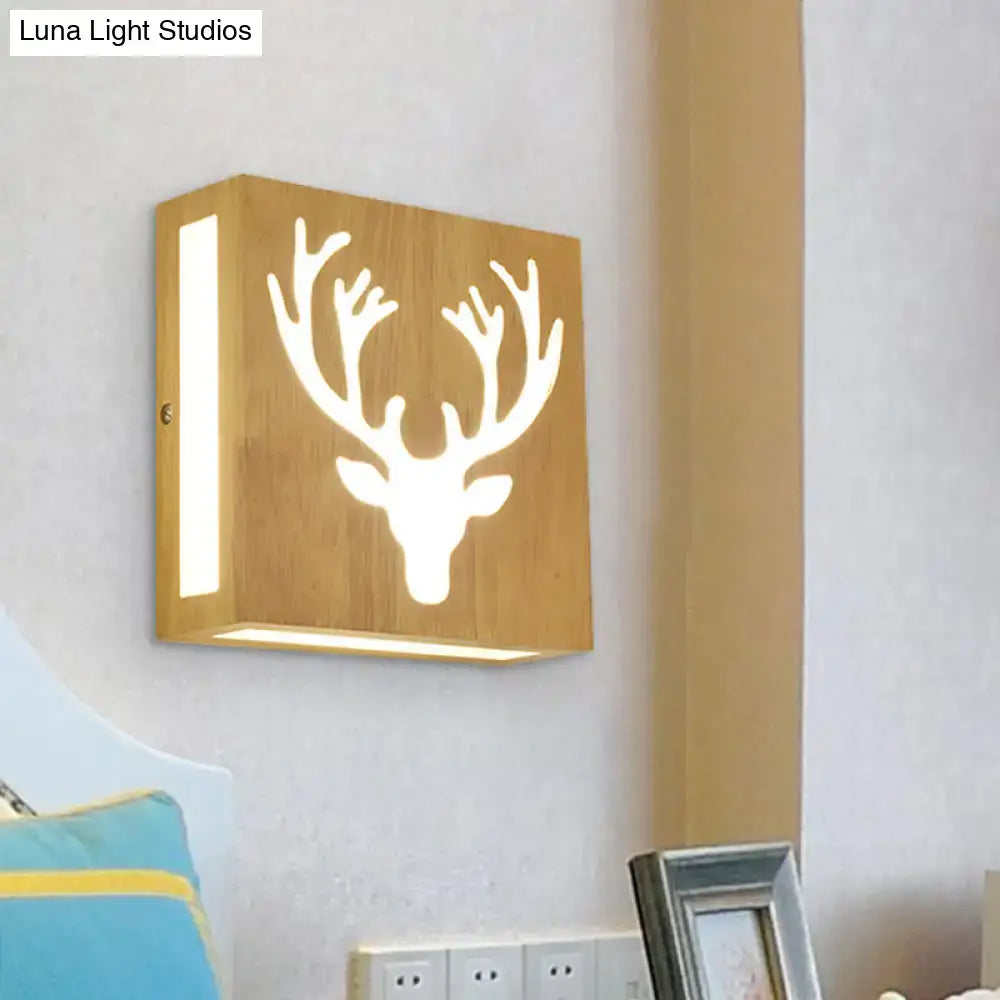 Modern tree pattern bamboo wall light bedroom direct wired electric