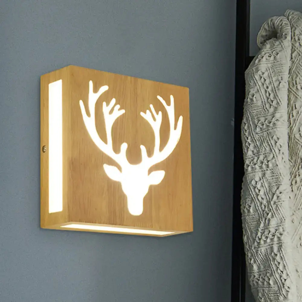 Modern tree pattern bamboo wall light bedroom direct wired electric