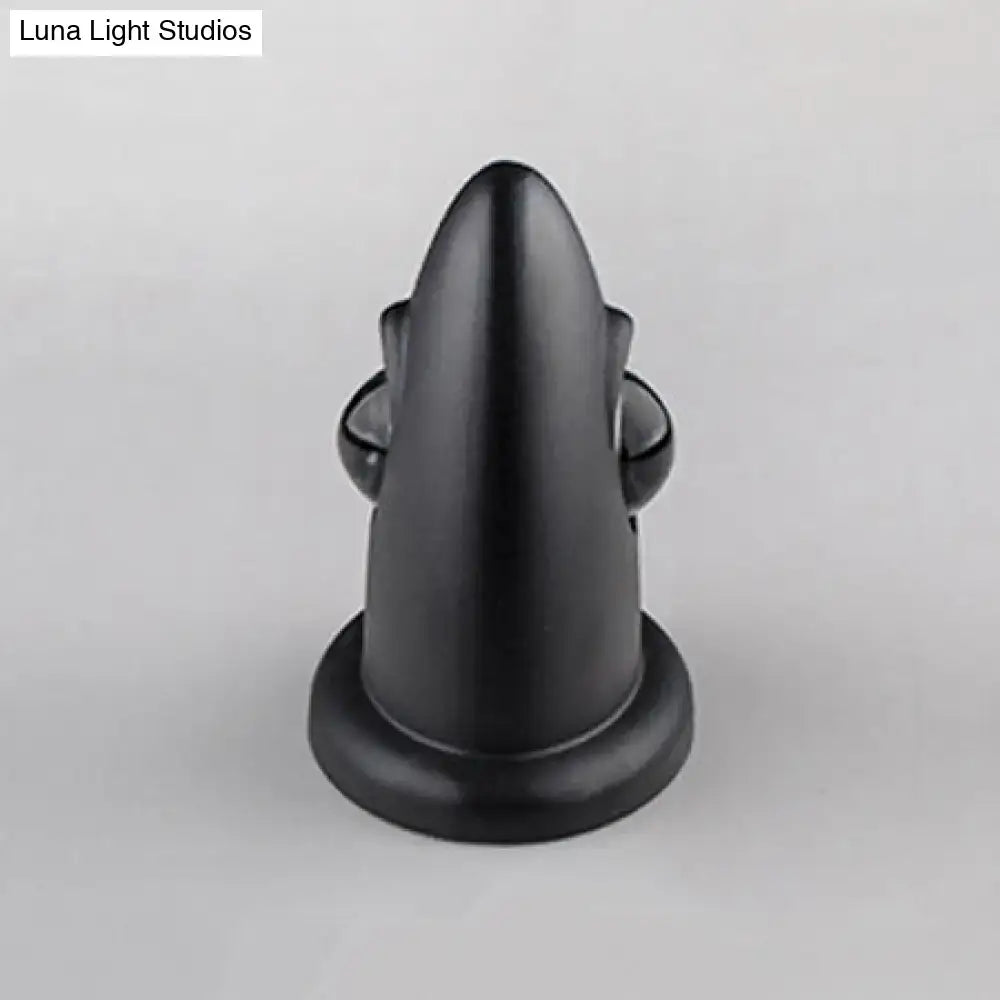 DecorBites™ LED Bedroom Wall Sconce Lamp with Contemporary Triangle Aluminum Shade and Black/White Finish in White/Warm Lighting