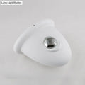 DecorBites™ LED Bedroom Wall Sconce Lamp with Contemporary Triangle Aluminum Shade and Black/White Finish in White/Warm Lighting