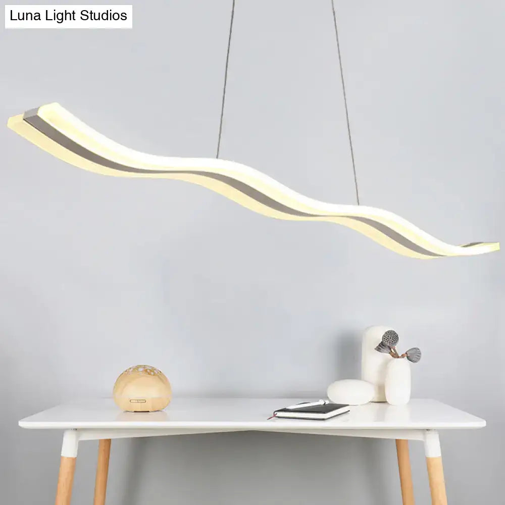 DecorBites™ Sleek Acrylic LED Pendant Light Fixture - Island Lighting for Chic Dining Ambiance