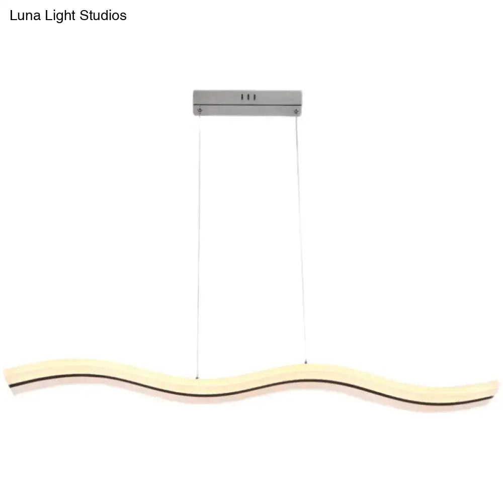 DecorBites™ Sleek Acrylic LED Pendant Light Fixture - Island Lighting for Chic Dining Ambiance