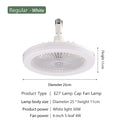 Modern white 2-in-1 ceiling fan with remote control bedroom light