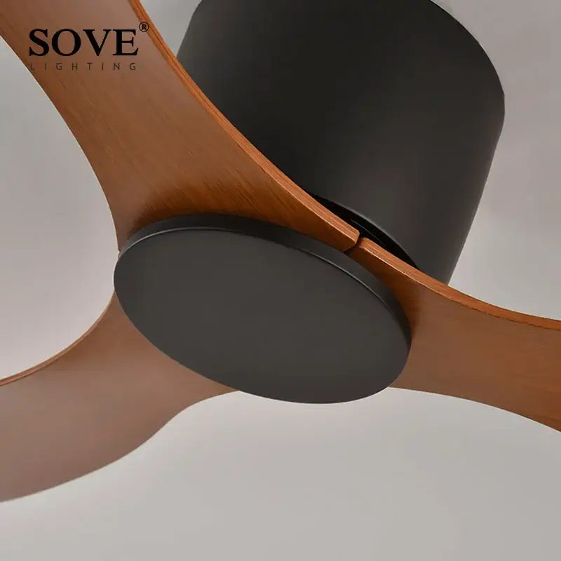 Modern white 6-speed dc motor ceiling fan with remote control bedroom
