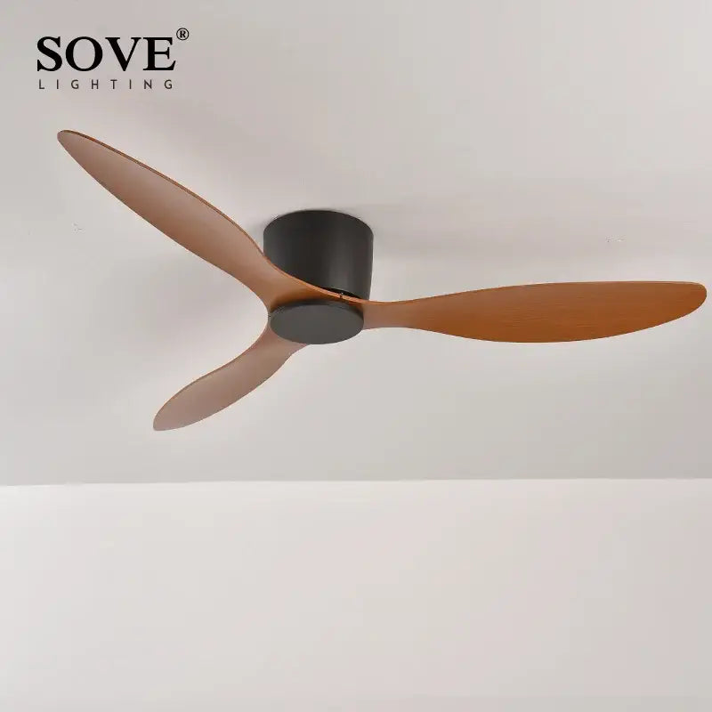 Modern white 6-speed dc motor ceiling fan with remote control bedroom