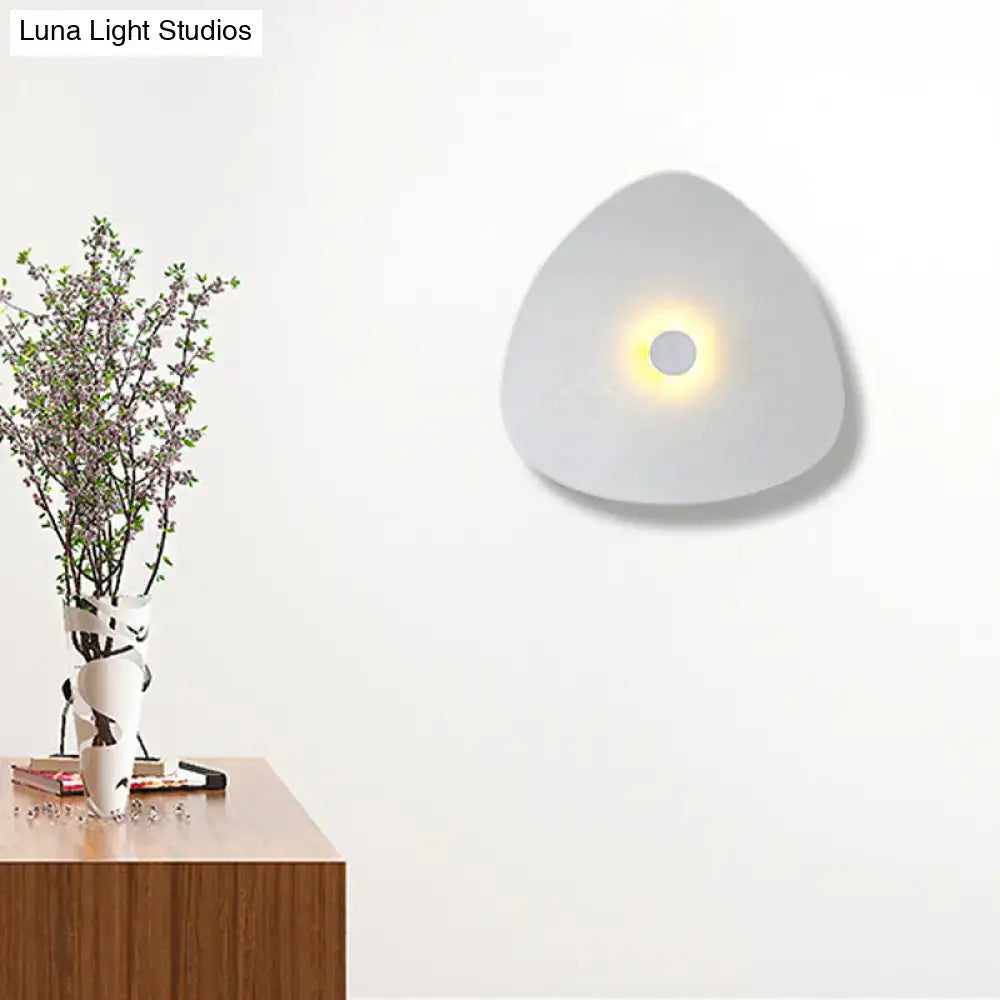 Modern white acrylic flaky sconce light bedroom wall fixture