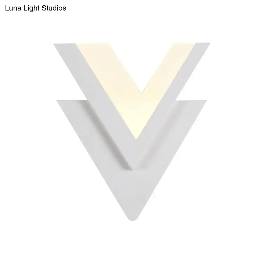 Modern white acrylic led sconce light for bedroom warm white glow