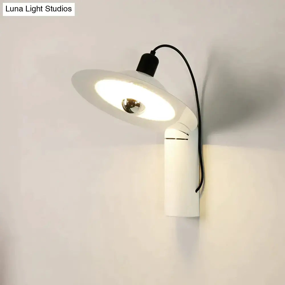 Modern white adjustable wall sconce bedroom reading lamp